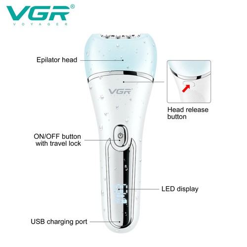 Vgr 733 kit epilatore rasoio - kit,